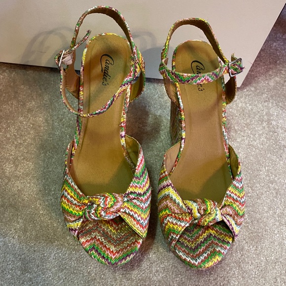 Candies Platform Espadrille Wedge Sandals 8.5 - Picture 5 of 6